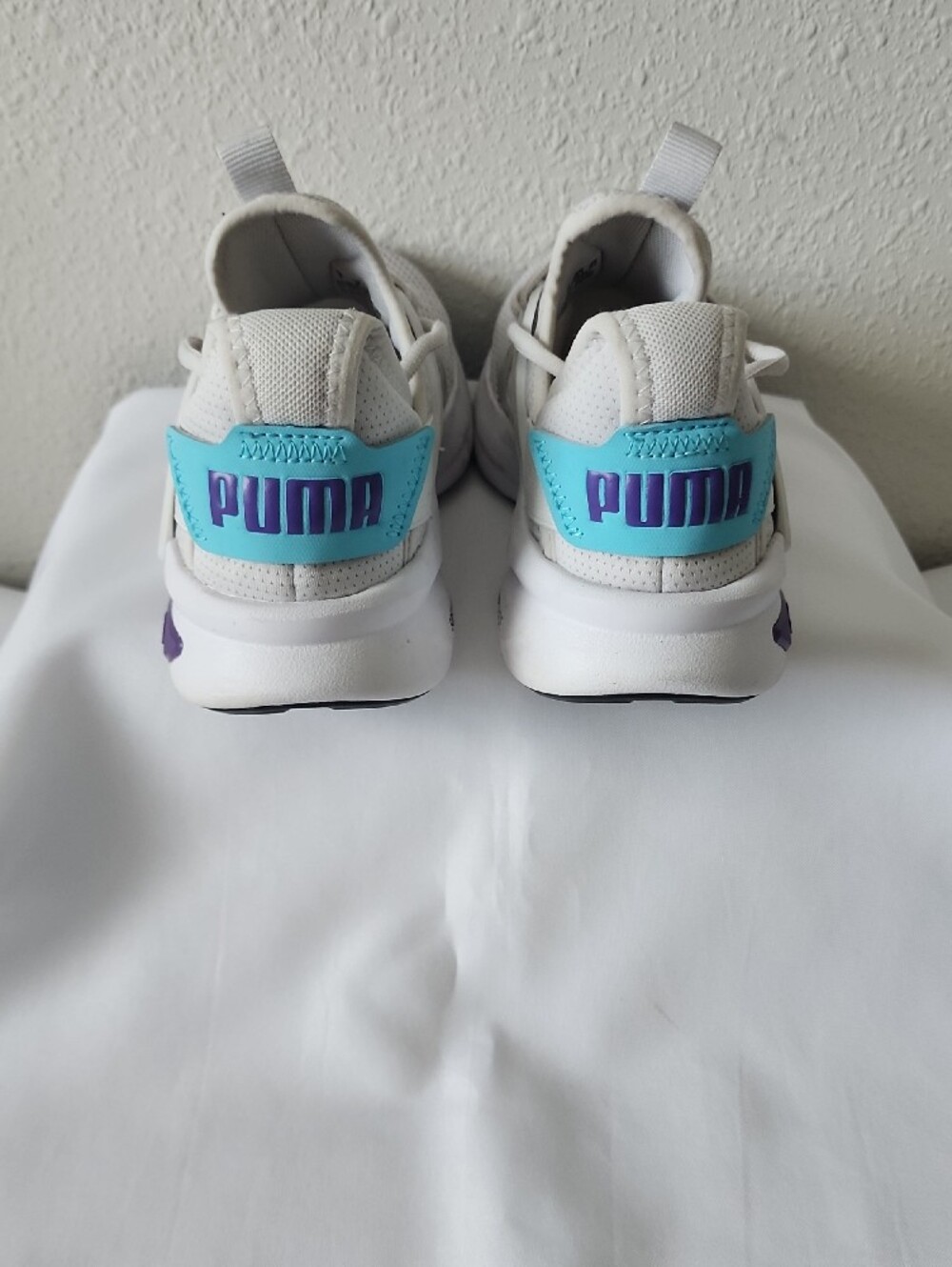 Puma White Sneakers with Purple Logo Accent - Picture 3 of 5